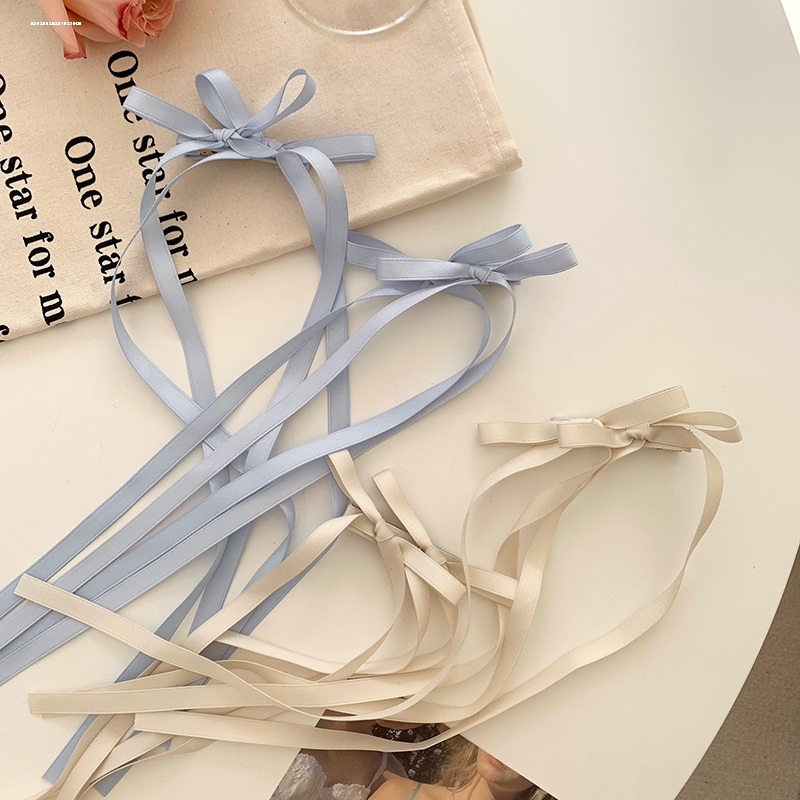 芭蕾少女白色丝带蝴蝶结发夹头饰女编发发带扎双马尾发饰2025新款