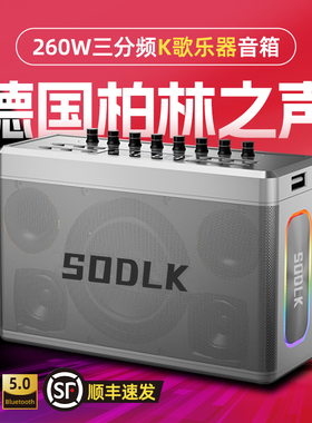 SODLK声莱客户外广场舞K歌音响乐器蓝牙音箱柏林之声高音质低音炮
