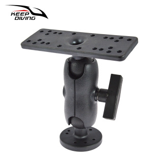 皮划艇寻鱼器支架探鱼器GPS支架预装 板360度旋转佳明鱼探固定支架