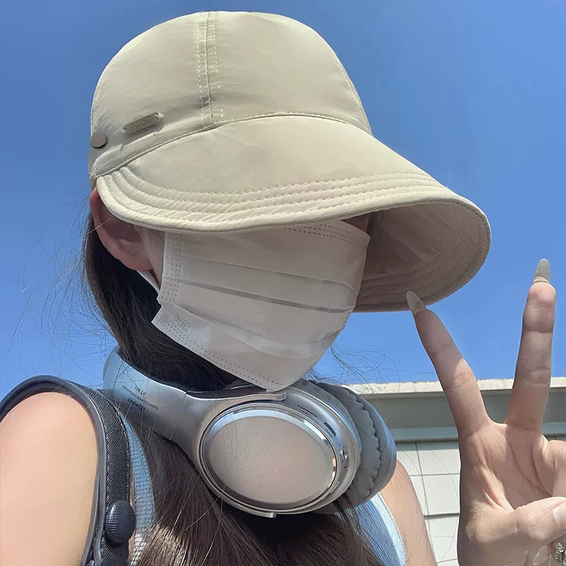 2026新款女空顶速干防晒渔夫帽图片