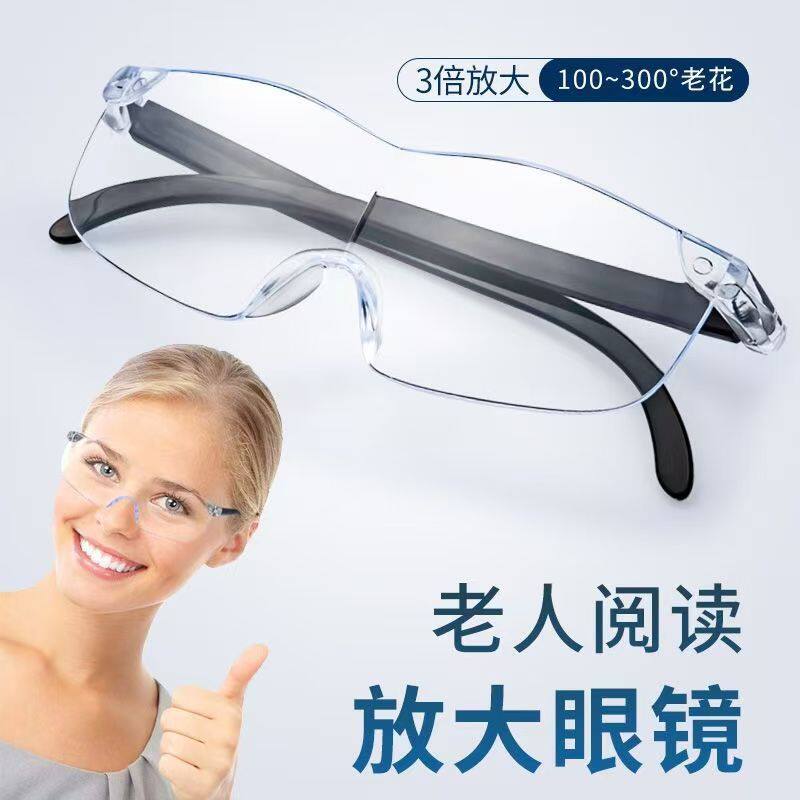 放大镜高清老人用放大倍看手机看书阅读高倍头戴式眼镜扩大镜神器
