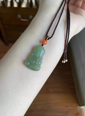 和田玉晴水料宝宝佛 精致吊坠挂件雕工细腻