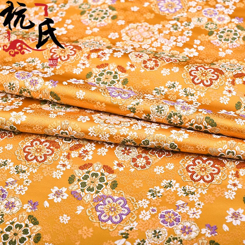 75西阵织日系和风云锦织锦缎布料儿童锦缎面料丝绸拜年服绸缎布