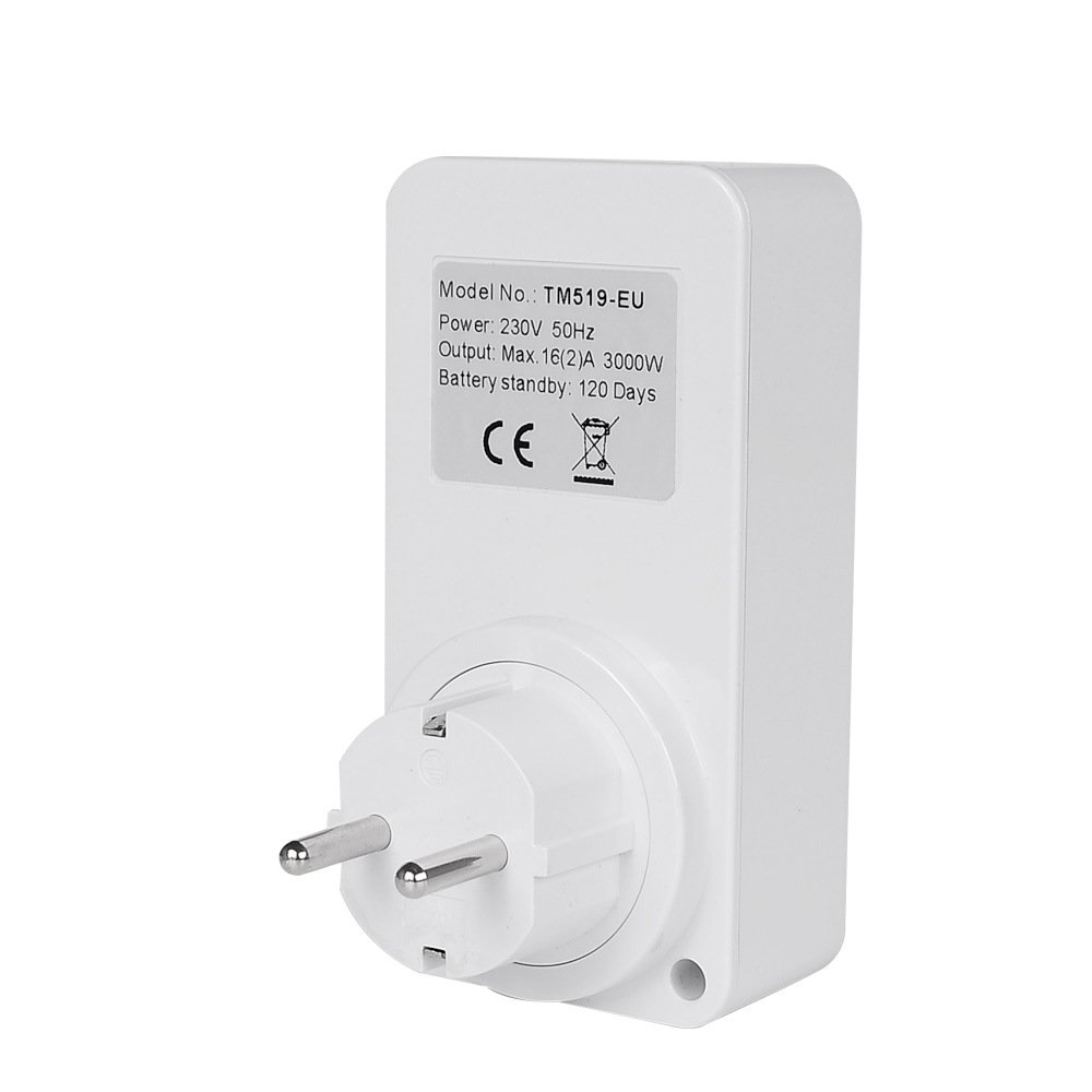 TM519 7天周循环可编程数显时间定时器插头插座时控开关AC 230V
