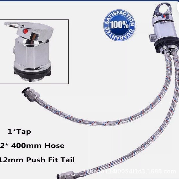 洗头床水龙头房车露营车淋浴搅拌器水龙头出口1/2,带1500mm推装