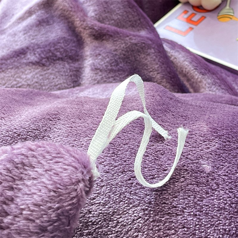 加厚保暖双面绒纯色床笠双拼法兰绒床单牛奶绒台湾床包四件套