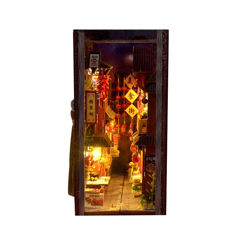 天予diy小屋书立TC27手工拼装迷你微缩场景模型创意新年生日礼物