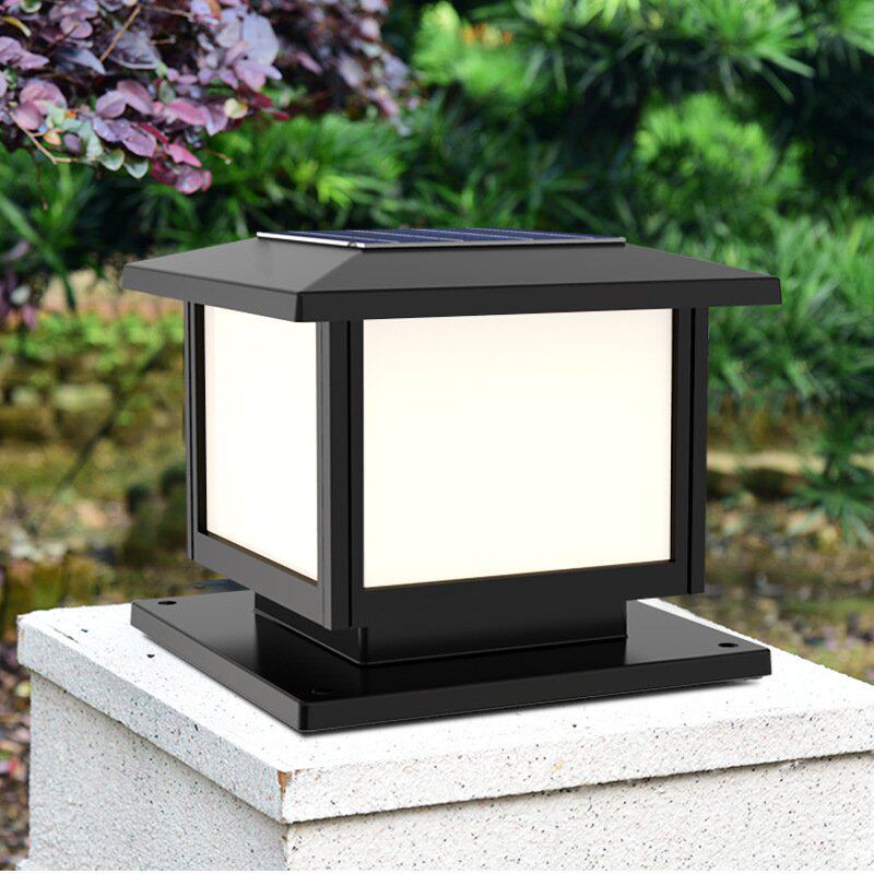 太阳能灯柱头灯LED灯防水户外家用大门柱子灯别墅围墙庭院灯具