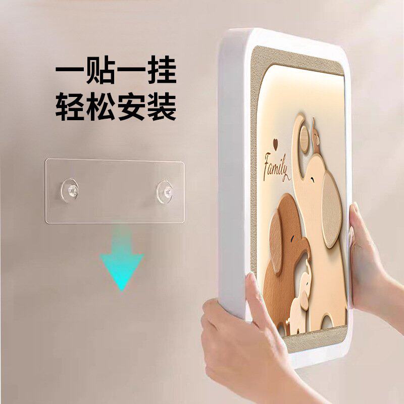 浴室挂画放干衣服折叠收纳柜防水神器卫生间置物架壁画放置收纳盒