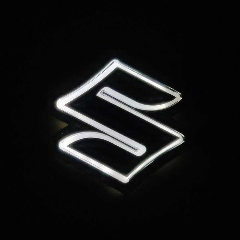 适用于铃木发光标 5D车标灯雨燕 SUZUKI尾灯LED灯冷光发光车标灯