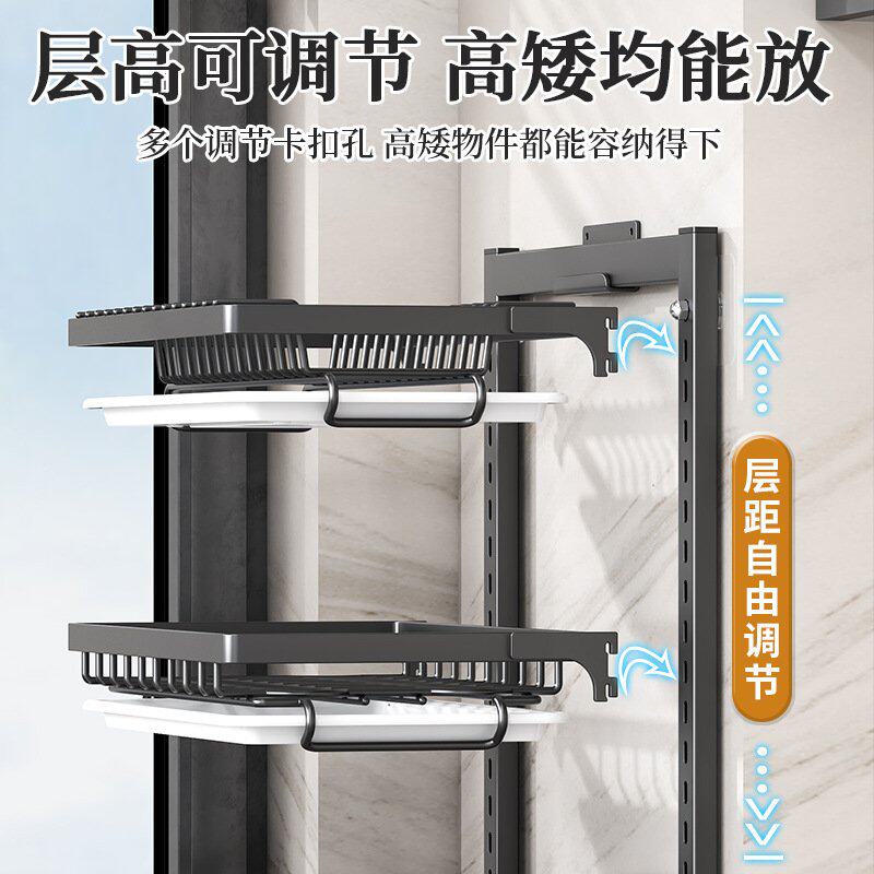 家用大号双层一体厨房置物架碗盘架筷子收纳架厨房沥水碗架收纳盒
