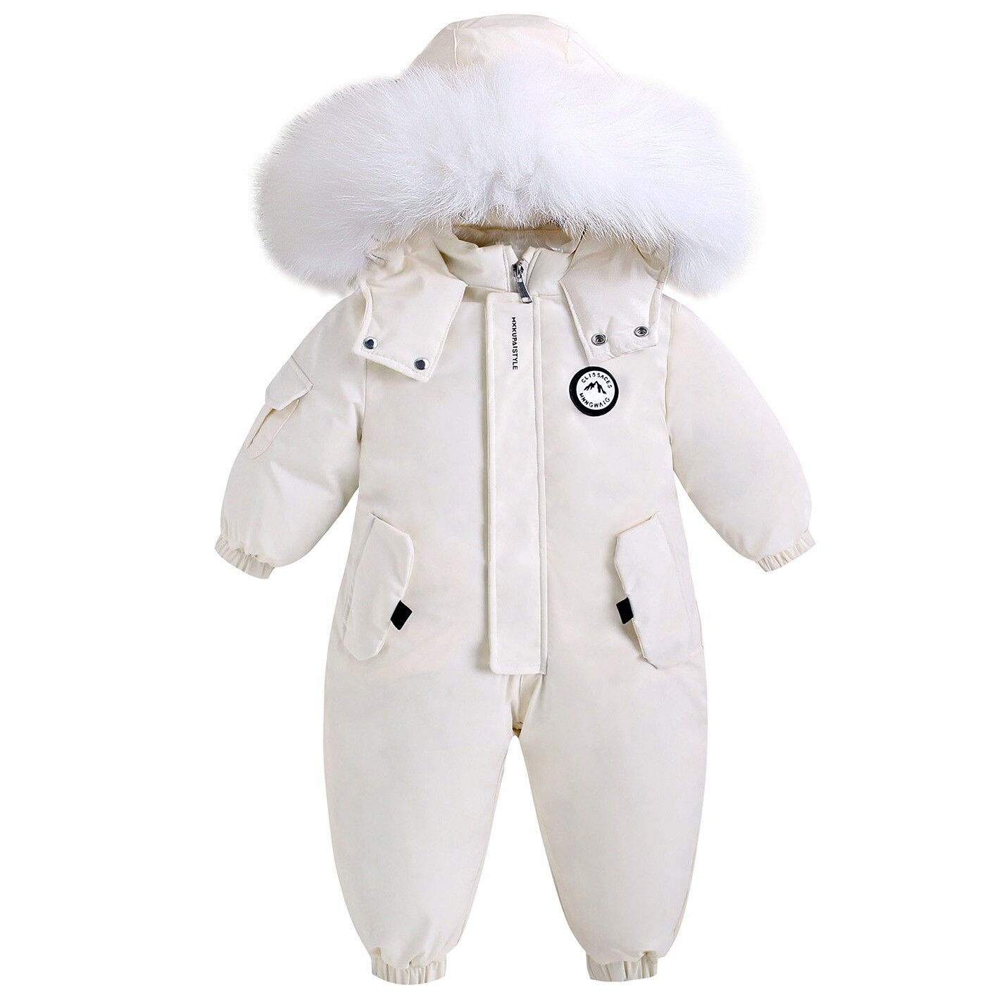 欧美儿童冬季户外滑雪跨境婴儿连体衣服宝宝哈衣外出棉服加厚保暖