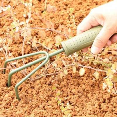 品园艺用品三件套种花工具家用户外挖土小铲子儿童铁锹绿色种菜新