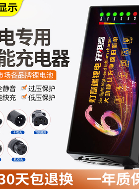 自动断电锂电池电动车充电器48V3A36V2A60V5A折叠代驾滑板车通用