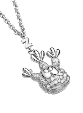 ZAUCE造赐 三头象牙宫项链 潮流植物原创设计 电镀白金