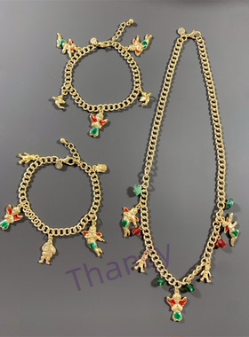 珐琅彩色吊坠手链项链KC打标