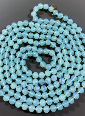 绿色果冻琉璃珠超长项链VH打标