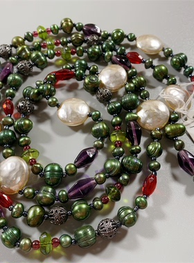 真珍珠琉璃项链PARKLANE