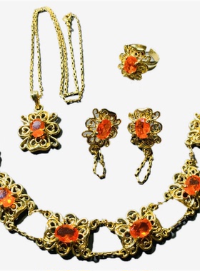 Vintage中古设计感中国风橘色水