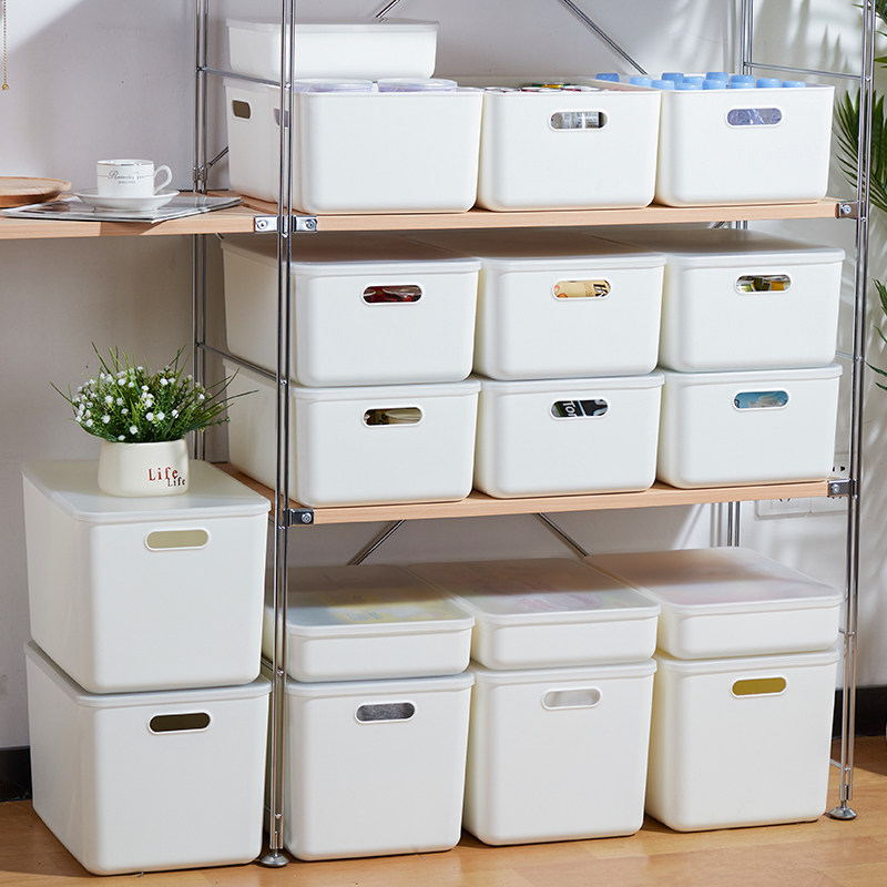 日式塑料化妆品收纳盒衣柜衣服大容量收纳箱厨房带盖调味料储物盒,收纳整理,收纳箱,淘宝优惠券,粉丝福利购,淘宝优惠卷