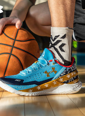 安德玛UA库里2男子缓震防滑耐磨透气场上低帮实战篮球鞋3026276AD