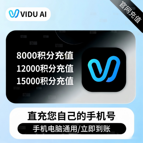 vidu会员积分充值8000积分直充
