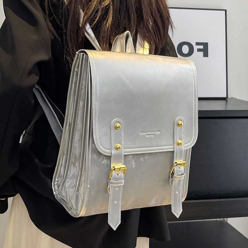 AIQIU箱包复古英伦学院风皮质双肩包休闲皮包大学生书包通勤背包