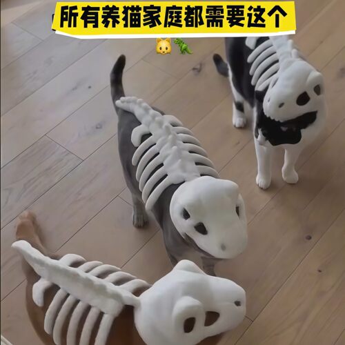 猫咪恐龙头套外骨骼夜光拍照