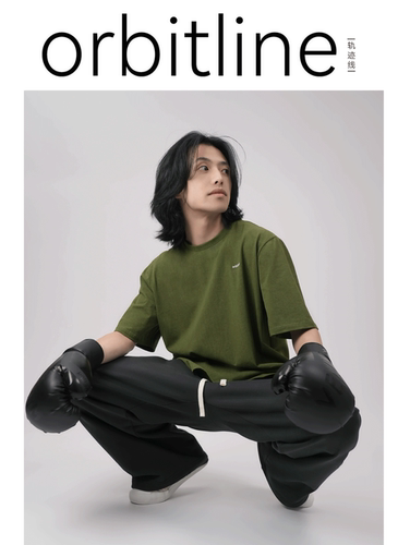 orbitline 五分袖T恤 薄荷绿 圆领短袖 半袖 运动中性 范李猿同款