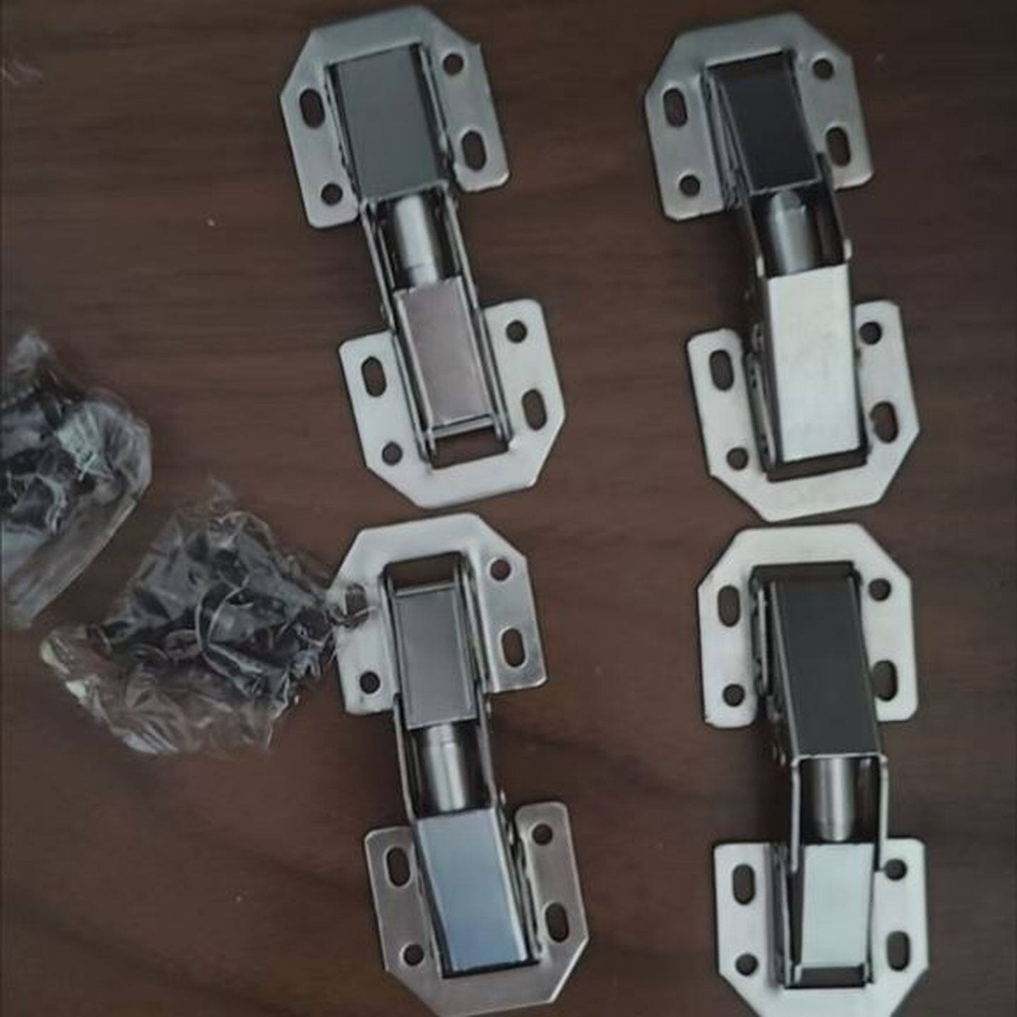 衣柜桥型橱柜门通用打孔装4寸不锈钢缓冲铰链青蛙铰链合页3寸加厚