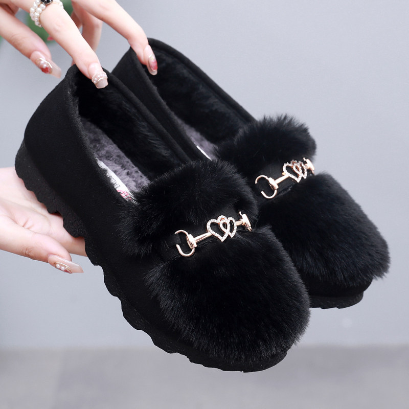 毛毛鞋女秋冬季外穿加绒豆豆鞋时尚棉瓢鞋2025新款老北京布鞋棉鞋,女鞋,传统布鞋,淘宝优惠券,粉丝福利购,淘宝优惠卷