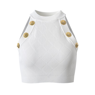 巴尔曼轻奢小香风高级吊带背心