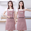 时尚 围裙女无袖 家用厨房做饭柔软透气薄款 韩版 围腰棉布耐磨工作服