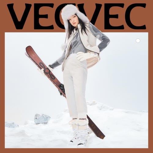 VECVEC滑雪保暖裤单双板修身七分裤P棉保暖冬季运动时尚百搭女