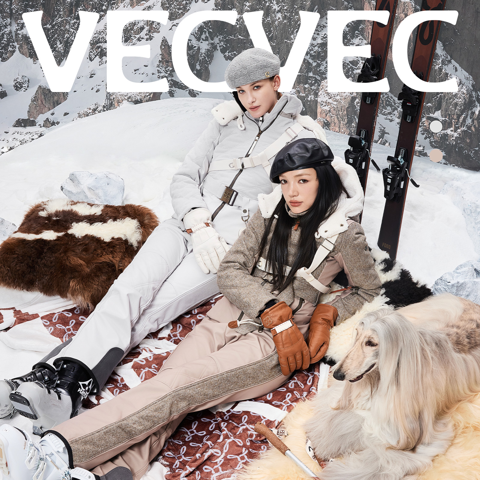 VECVEC单双板户外修身滑雪衣裤套装保暖防风防水3L耐磨休闲老钱风