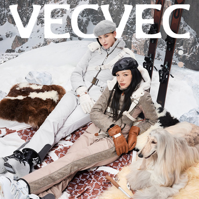 VECVEC单双板户外修身滑雪衣裤套装保暖防风防水3L耐磨休闲老钱风