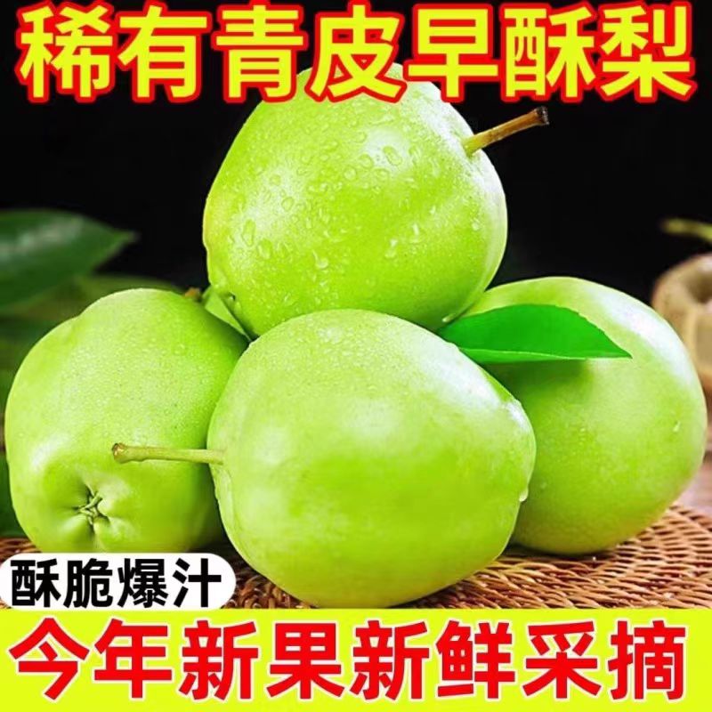 【产地直发】正宗山西早酥梨青皮酥梨新鲜水果脆甜多汁薄皮果整箱
