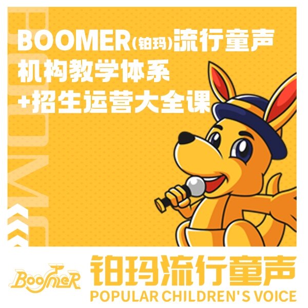 抖音凯峰老师BOOMER铂玛流行童声机构教学招生运营全体系视频课程