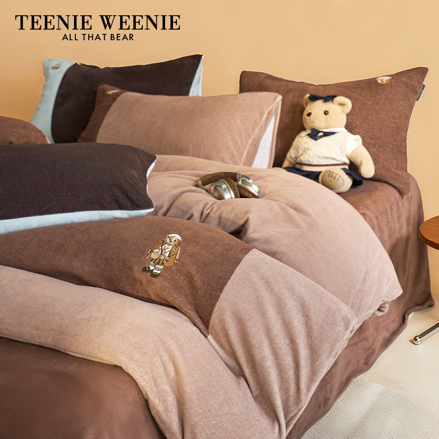 TeenieWeenie高颜值床品四件套珊瑚绒秋冬季牛奶绒三件套法兰绒,床上用品,床品套件/四件套/多件套,淘宝优惠券,粉丝福利购,淘宝优惠卷