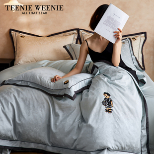TeenieWeenie高支高密提花床上四件套轻奢高端床品四季 通用套件4