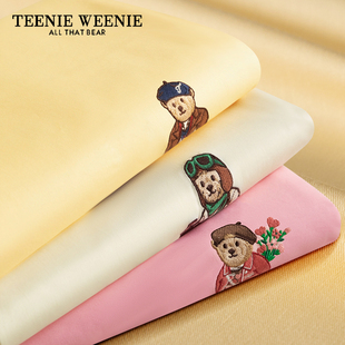 TeenieWeenie可爱风纯色床单单件纯棉100全棉被单三件套四季 可用