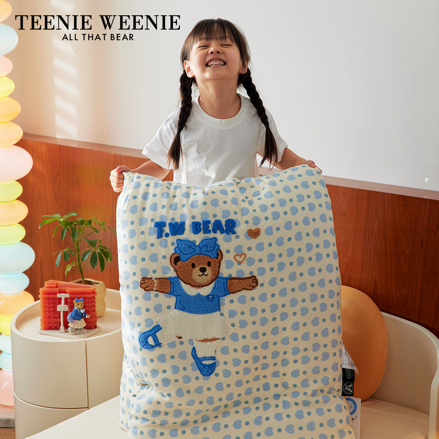 TW小熊A类全棉儿童保暖被子冬被100纯棉双层纱被芯单双人春秋被褥,床上用品,化纤被,淘宝优惠券,粉丝福利购,淘宝优惠卷