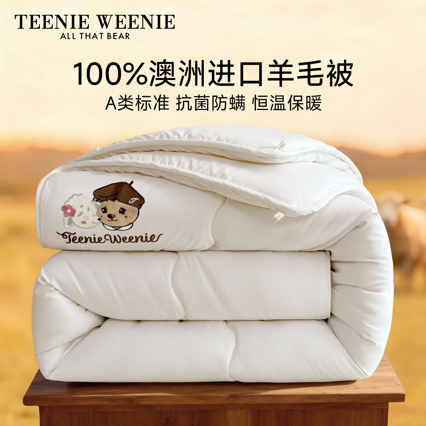 TeenieWeenie澳洲进口羊毛抗菌保暖被芯春秋被学生宿舍四季被子,床上用品,羊毛被/驼毛被,淘宝优惠券,粉丝福利购,淘宝优惠卷