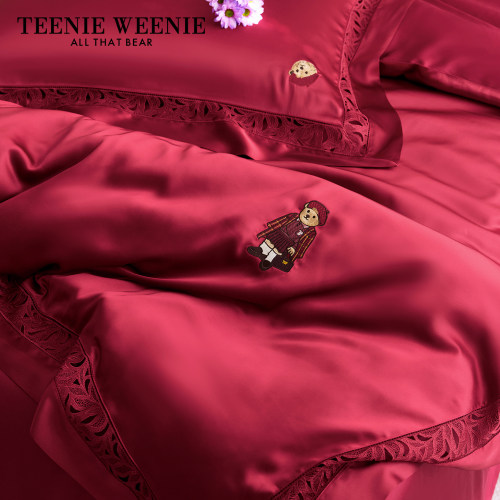 TeenieWeenie真丝剪花镂空四件套