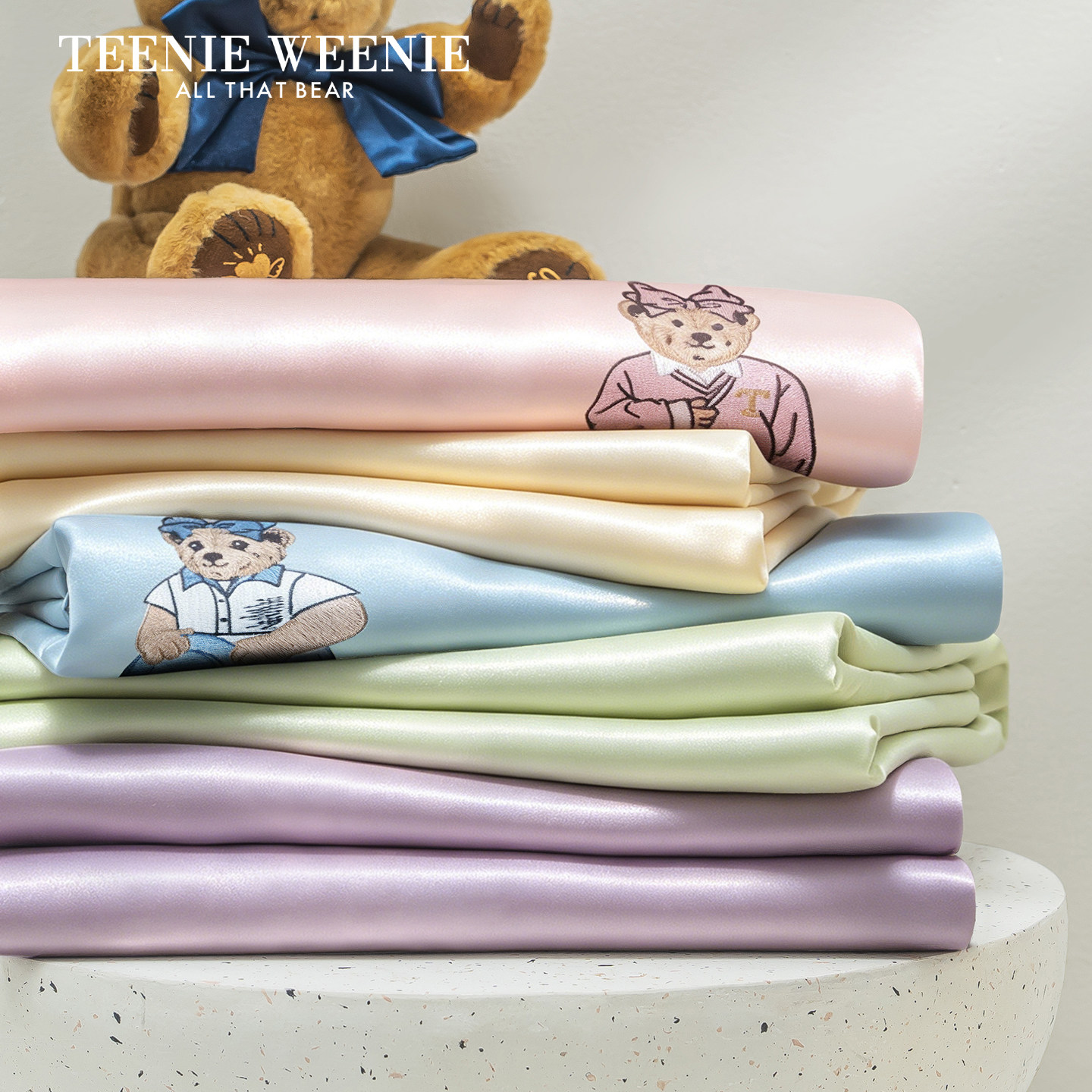 TeenieWeenie60支兰精天丝被套夏天凉感莱赛尔被罩床单床笠四件套