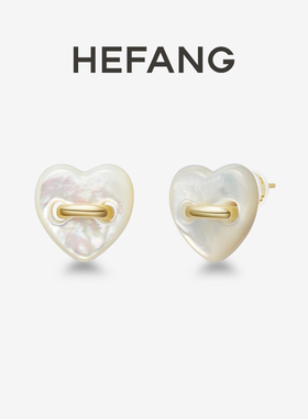 HEFANG何方珠宝贝母纽扣项链耳钉