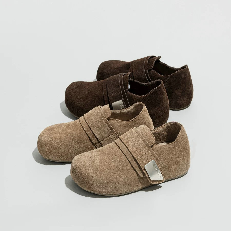 拉夏贝尔2025新款加绒保暖勃肯鞋