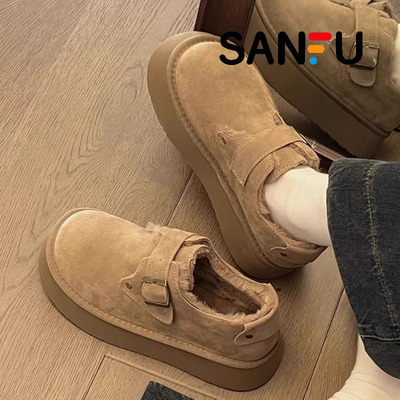 雪地靴女冬季加绒勃肯鞋