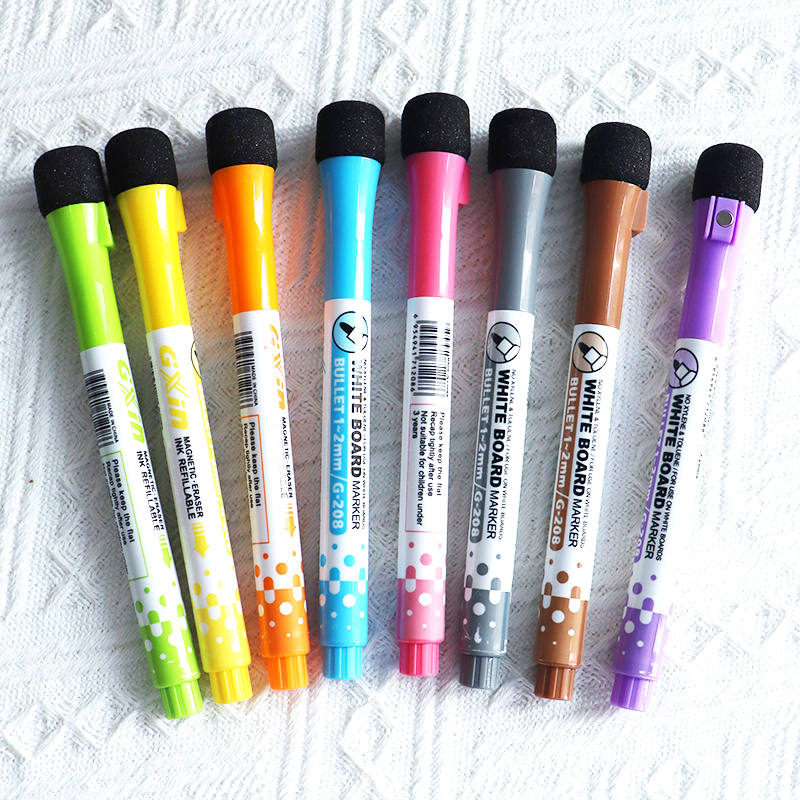 彩色白板笔可擦磁性套装