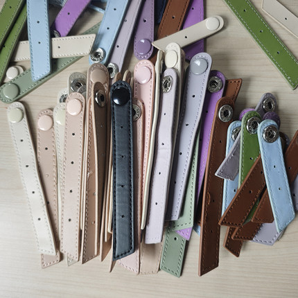 doughnut甜甜圈双肩包皮条皮革皮扣左右皮背包皮条真皮可拆替换皮